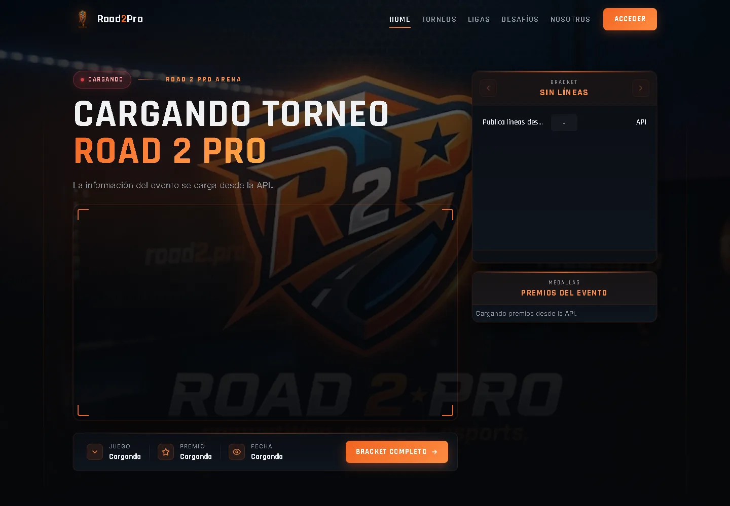 Página principal de Road 2 Pro